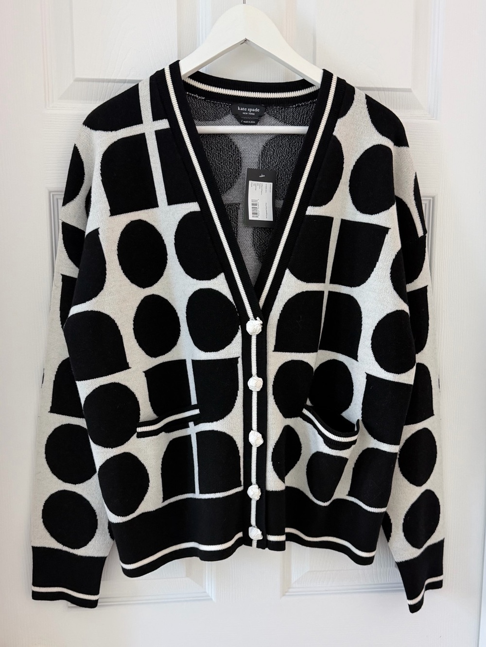 Kate Spade New York Noel Logo Cardigan Sweater NWT Size Large - Picture 5 of 11